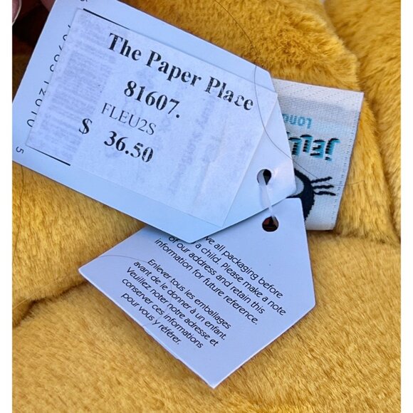 Jellycat Fleury Plush Pillow Toy 15" Polyester Yellow & Brown With Tags Gift - Picture 10 of 12